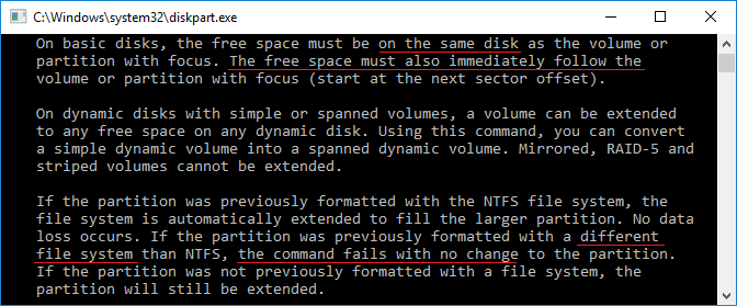 Diskpart restrictions